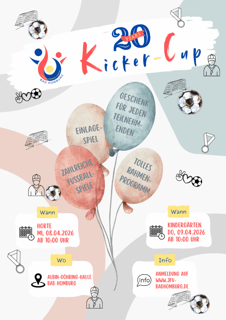 Anmeldung zum 20. Kicker-Cup ab sofort möglich